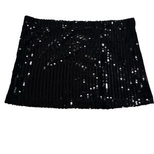 Mossimo Women's Mini skirt Size Small Black Sequin Party/Cocktail